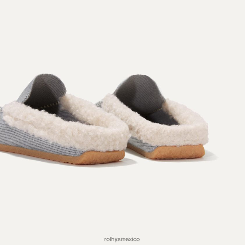mujer Rothy's gris glaciar la zapatilla de desgaste zapato PVF0L0165