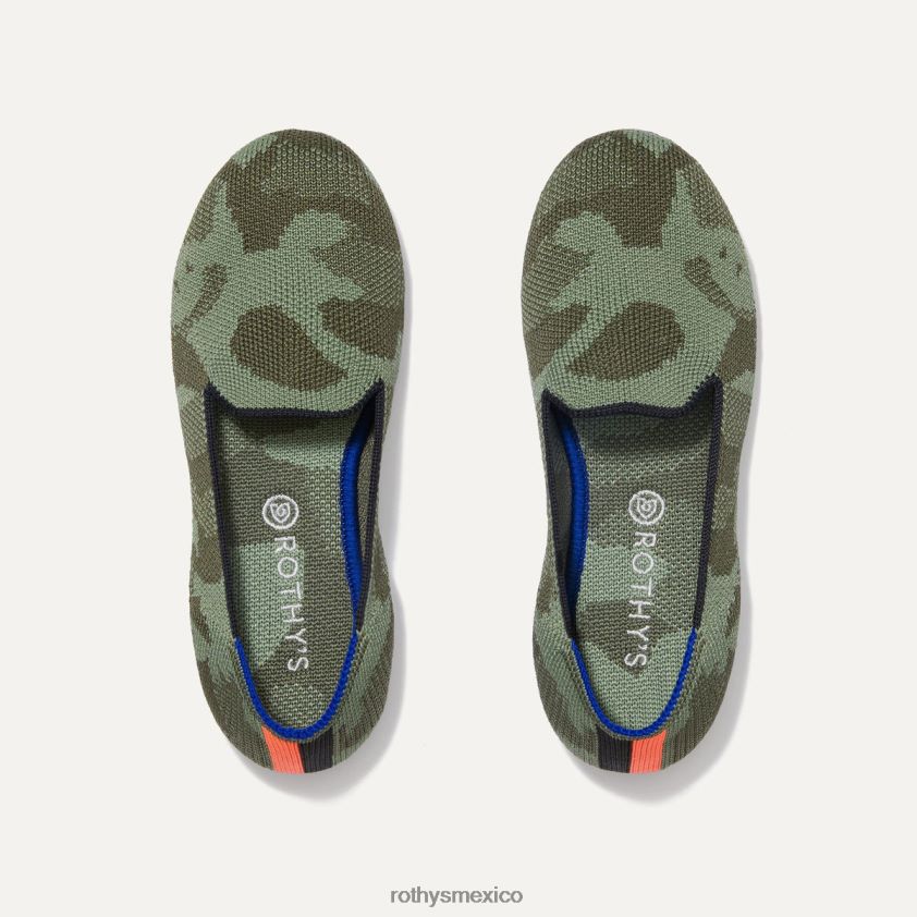 niño Rothy's camuflaje oliva mocasín zapato PVF0L0326