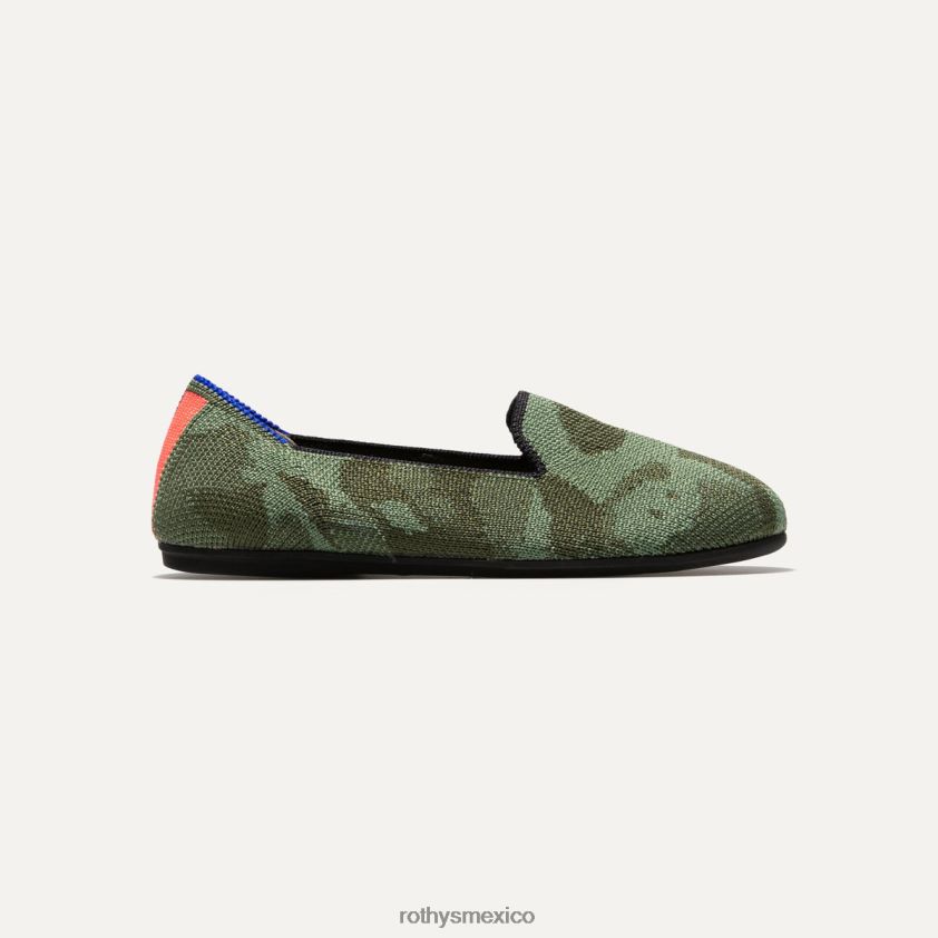 niño Rothy's camuflaje oliva mocasín zapato PVF0L0326