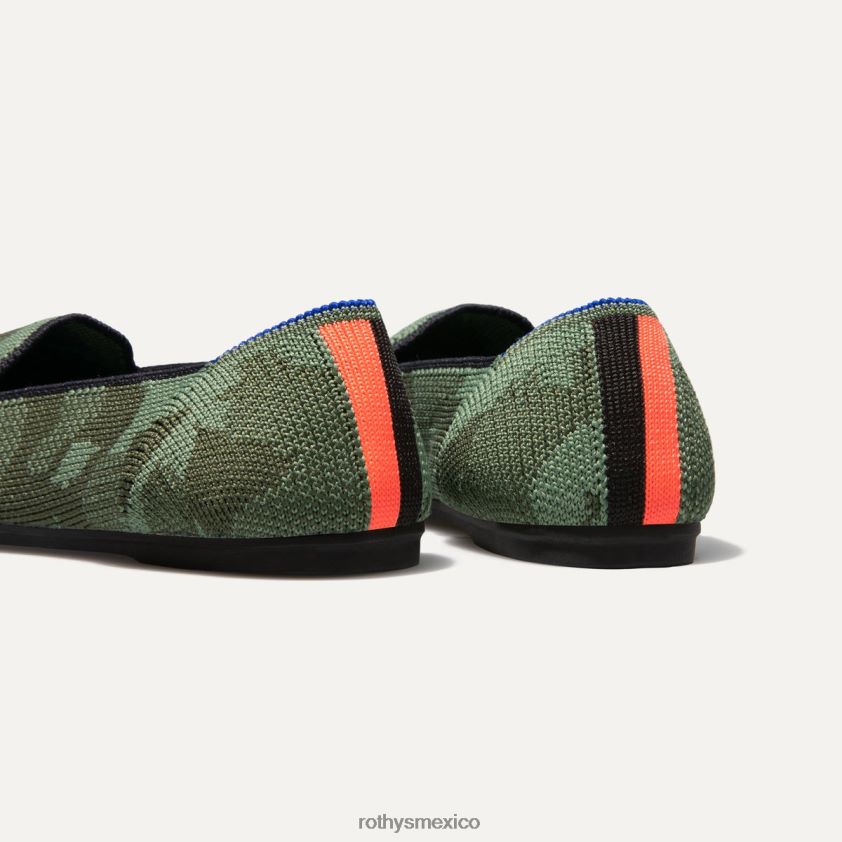 niño Rothy's camuflaje oliva mocasín zapato PVF0L0326