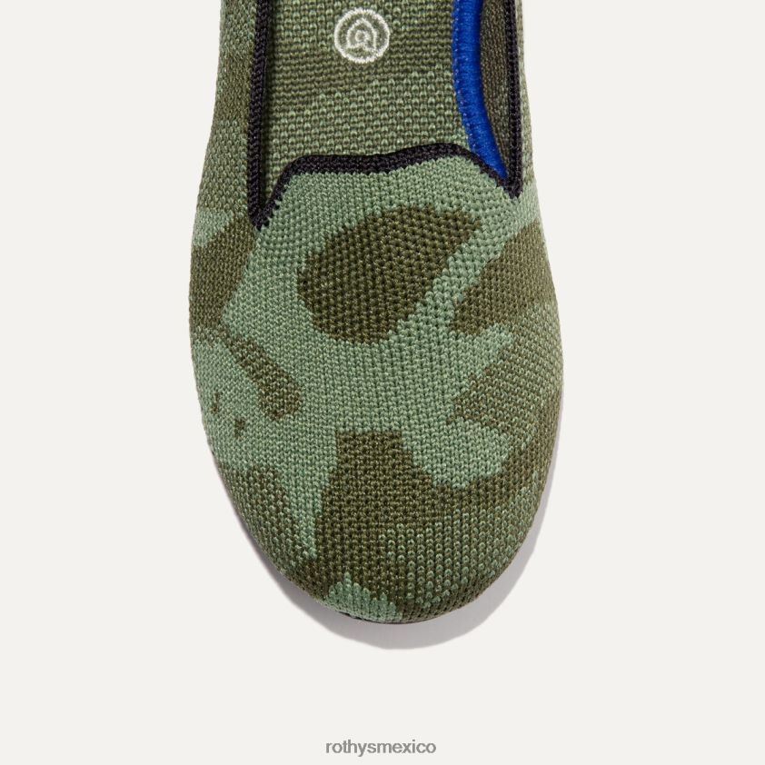 niño Rothy's camuflaje oliva mocasín zapato PVF0L0326