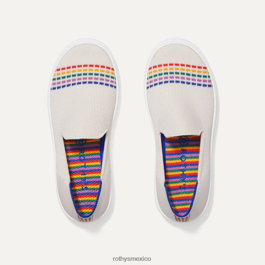 niño Rothy's arcoiris blanco zapatilla de deporte zapato PVF0L0317