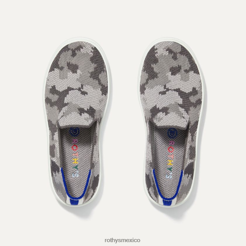 niño Rothy's camuflaje gris zapatilla de deporte zapato PVF0L0327