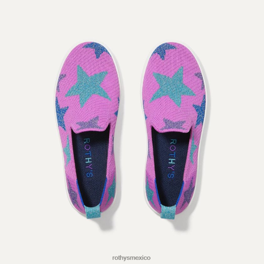 niño Rothy's morado estelar zapatilla de deporte zapato PVF0L0319
